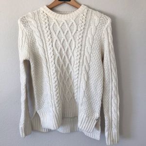 Abercrombie wool blend cable knit sweater